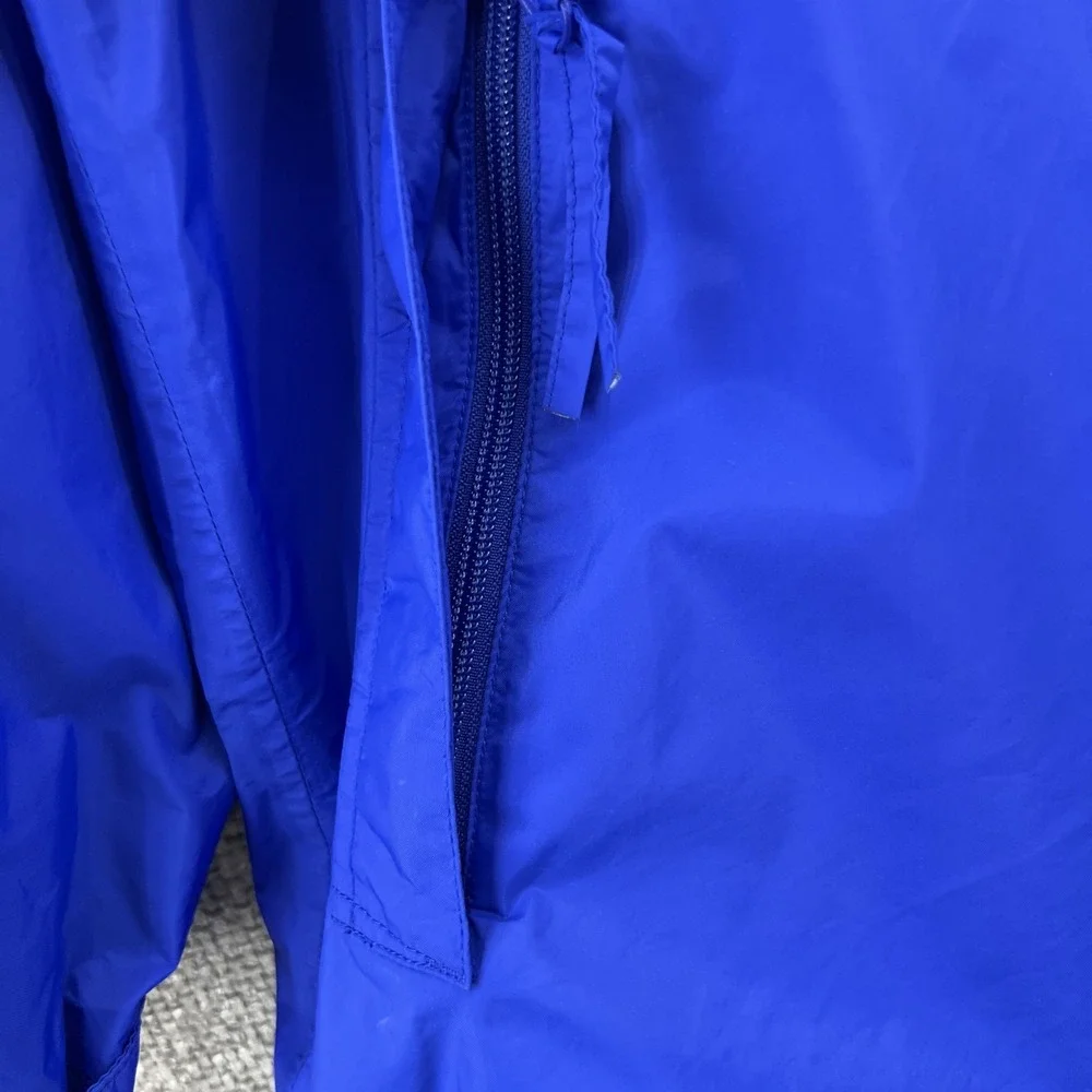 LL Bean Vintage Mens Small Gore-Tex Blue Anorak Nylon Windbreaker Hooded Outdoor